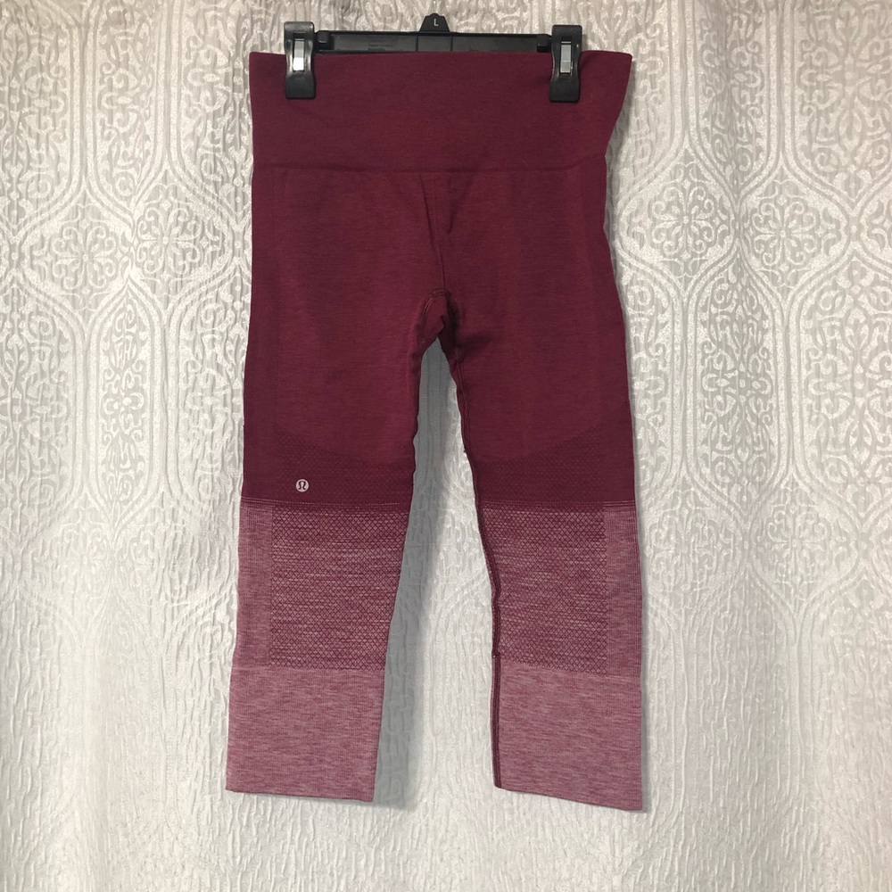 🍋 Lululemon ombré Seamlessly Street Crop Sz. 4 - Picture 4 of 8